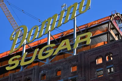 Old sugar factory in Domino Park in Williamsburg, Brooklyn, New York