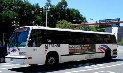 White NJ Transit bus
