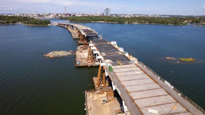 Kruunuvuori bridge in Helsinki, FInland under construction.