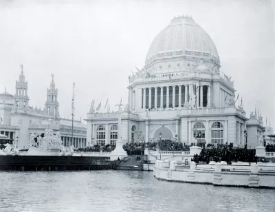 Administration building at the World's Columbian Exposition, Chicago, on opening day, May 1, 1893