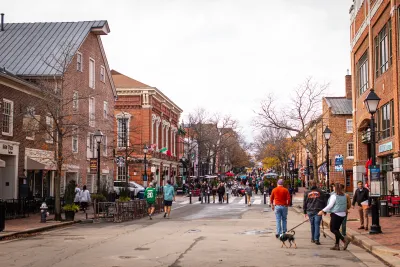 A bustling street in Alexandria, VA