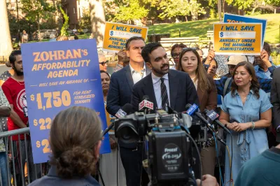 Zohran Mamdani during a campaign rally running for NYC mayor.