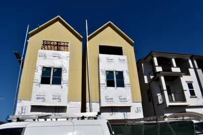 Apartment building under construction in Houston, Texas.