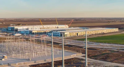 Large data center with power substation in Hutto, Texas.