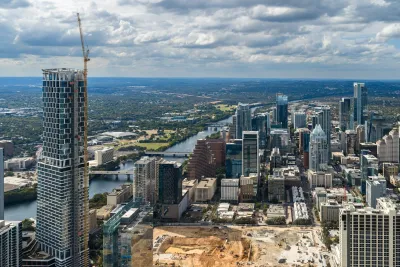 Aerial of downtown Austin, Texas.