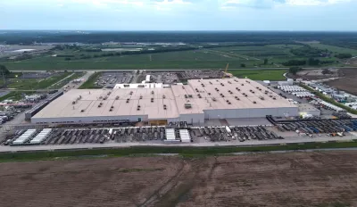 Elon Musk's colossus data center. An aerial view of the massive facility.