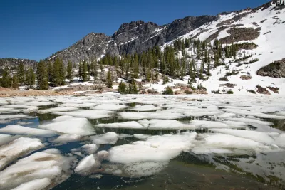 Devil's Castle and Cecret Lake at Wasatch Range in Utah.