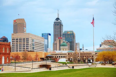 Buildings in downtown Indianapolis, Indiana.