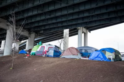 Freeway Underpass Encampment