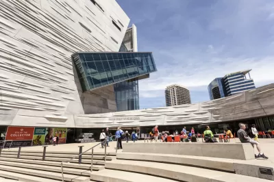Exterior of Perot Museum of Nature and Science in Dallas, Texas