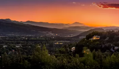 Sunset view of Aspen, Colorado