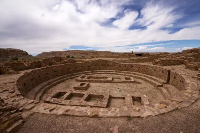 The Kiva Ruins at Pueblo Bonito at the Chaco Culture National Historical Park.