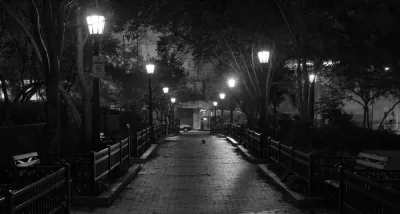 park at night