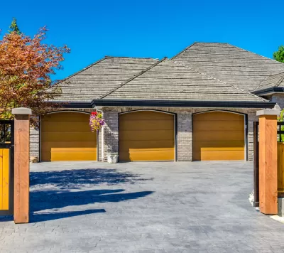 Suburban Three-Car Garage