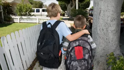 Two Brothers Walk to School