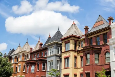 Ornate Victorian rowhouses in Washington DC.