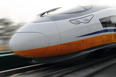 Modern high speed bullet train in China