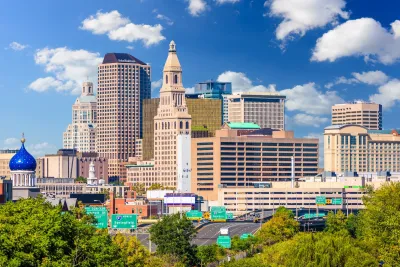 Skyline of downtown Hartford, Connecticut.