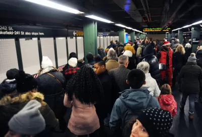 Crowded Subway Platform