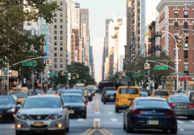 Cars on a New York City street