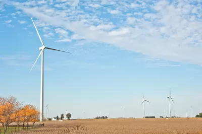 Wind turbines on farm in Paulding County, Ohio