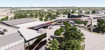 Rendering of electric bus terminal in Miami, Florida.