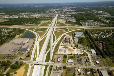 Aerial photo of the US 131/M-6/68th St. interchange in Wyoming, MIchigan