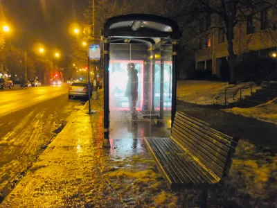 Bus Stop Winter