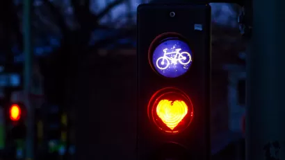 Bicycle traffic light in Berlin