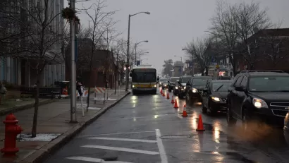 Broadway Bus Lane in Everett