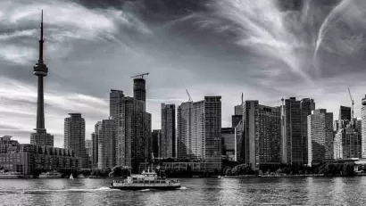 Toronto Skyline B&W