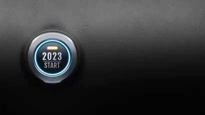 A button to start a car reads “2023 Start”