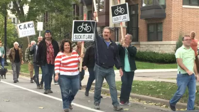 Minneapolis Bike Lane Protest