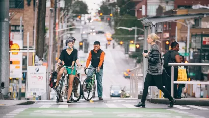 Bus Stop and Bike Lane