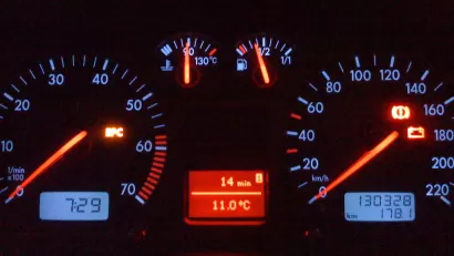 Car Dasboard at Night
