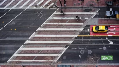 Crosswalk Market and Third San Francisco