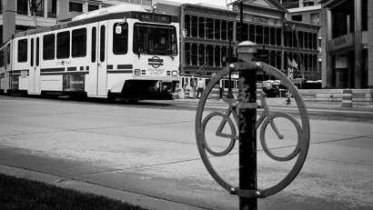 Salt Lake City Trax and Bike
