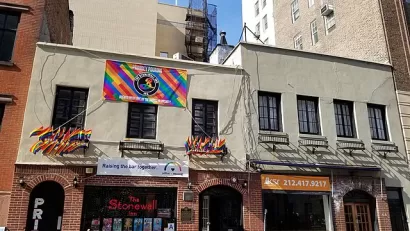 Front of Stonewall Inn, New York City, April 2019