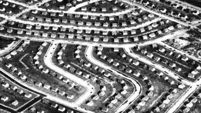 Suburban development in Long Island, NY