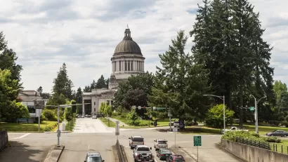 Washington state capitol dome in Olympia, Washington.