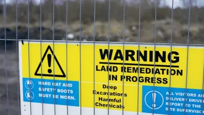 Regeneration of contaminated industrial land used for waste dumping, West Midlands, UK, 2006 .