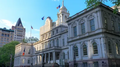 New York City city hall building.