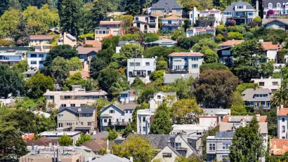 Hillside homes in Berkeley, California.