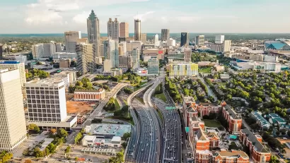Aerial view of downtown Atlanta, Georgia