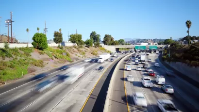 Interstate 5 freeway in Los Angeles, California.
