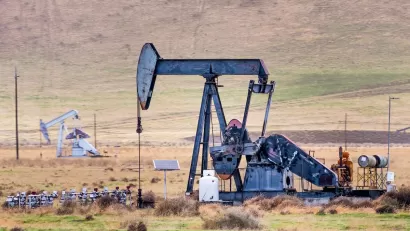 Oil well in Bakersfield, California.