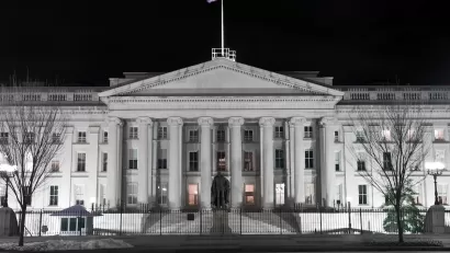Neoclassical United States Treasury building in Washington, D.C.