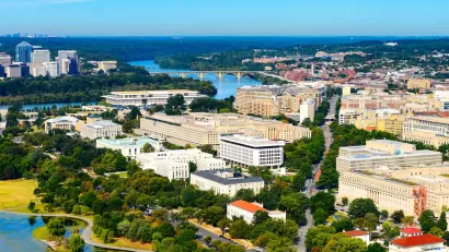 Aerial view of Washington, D.C.