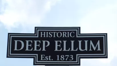 Historic Deep Ellum street sign, Dallas, Texas