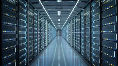 Servers in a data center.